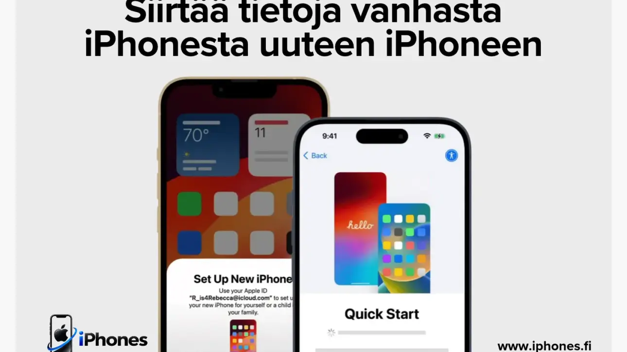 Siirtää tietoja vanhasta iPhonesta uuteen iPhoneen